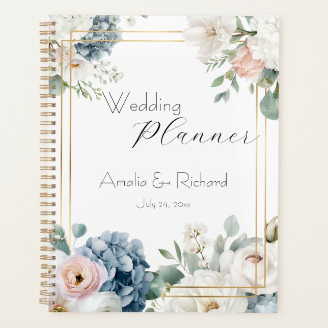 Elegant Flora Personalised Wedding Planner (Front)