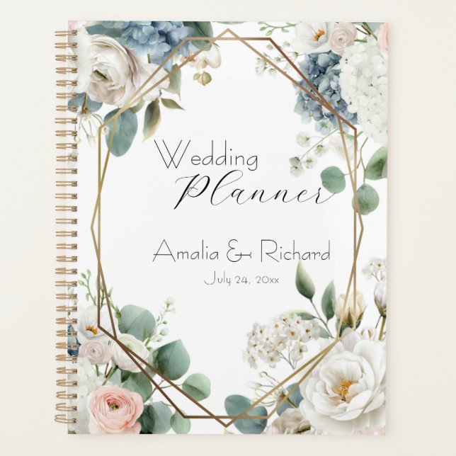 Elegant Flora Personalised Wedding Planner (Front)