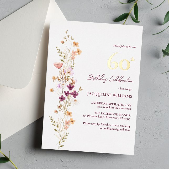Elegant Floral 60th Birthday (Creator Uploaded)