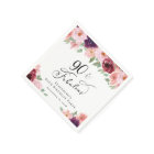 Elegant Floral 90th Birthday Party