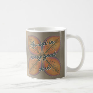 Elegant Floral Abstract 2 Corinthians 9:8 Coffee Mug
