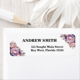 Elegant Floral Address Label for Personal Use