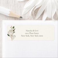 Elegant floral address labels