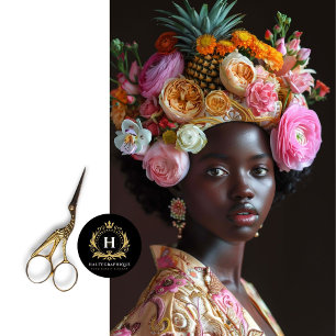 Elegant Floral African American Woman Decoupage  Tissue Paper