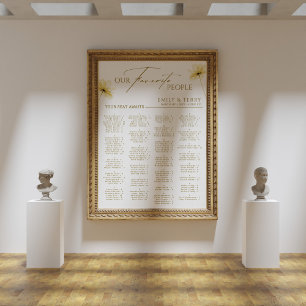 Elegant Floral Alphabetical Wedding Seating Chart