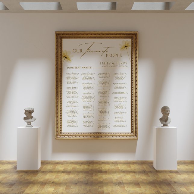 Elegant Floral Alphabetical Wedding Seating Chart (Creator Uploaded)