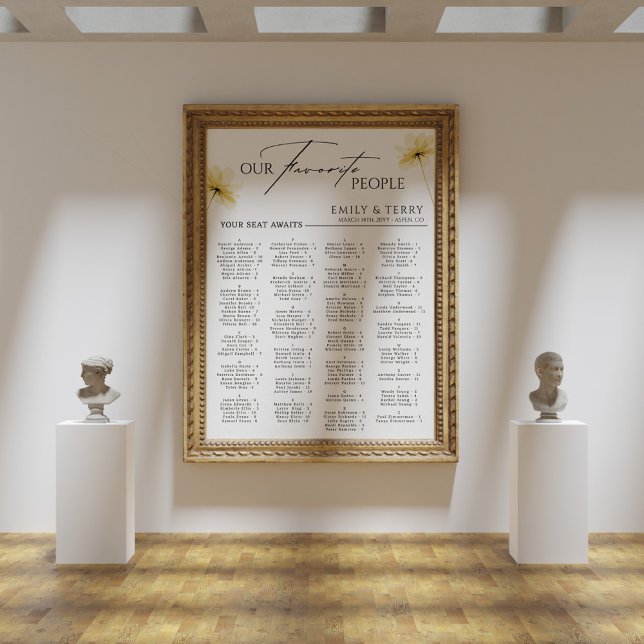 Elegant Floral Alphabetical Wedding Seating Chart (Creator Uploaded)