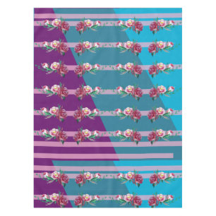 Elegant Floral and Lines  Tablecloth