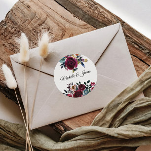 Elegant Floral and Tropical Wedding Envelope Seals