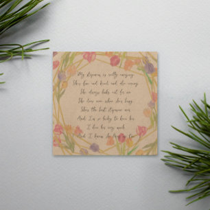 Elegant Floral Appreciation Poem for Stepmother