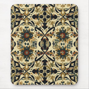 Elegant Floral Arabesque Mouse Pad