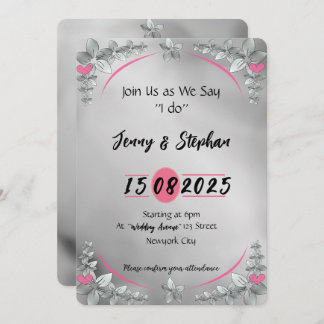 Elegant Floral Arch wedding invitation