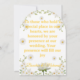Elegant Floral Arch Wedding Invitation Card