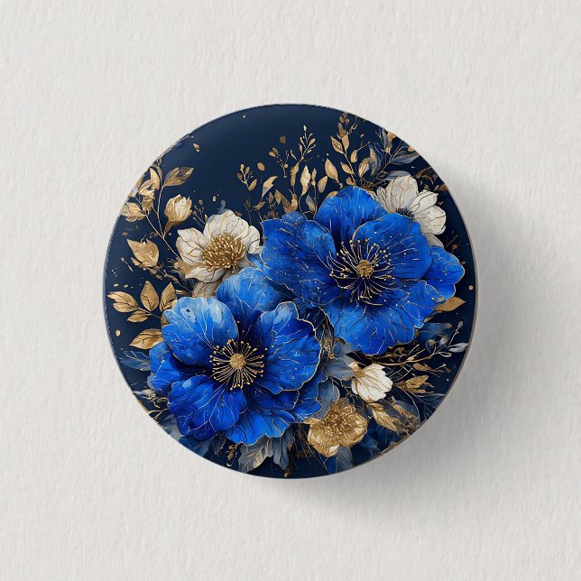 Elegant Floral Artwork 3 Cm Round Badge (Front)