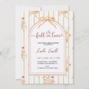 Elegant  Floral Autumn  Bridal shower Invitation