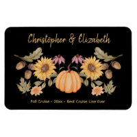 Elegant Floral Autumn Fall Cabin Door Cruise Ship