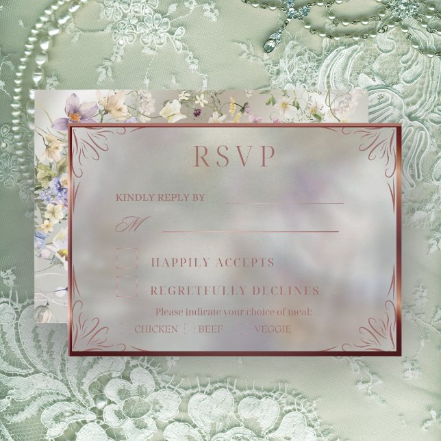 Elegant Floral Autumn RSVP Card (Creator Uploaded)