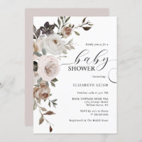 Elegant Floral Baby Shower Invitation