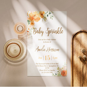 Elegant Floral Baby Shower Invitation Baby sprinkl