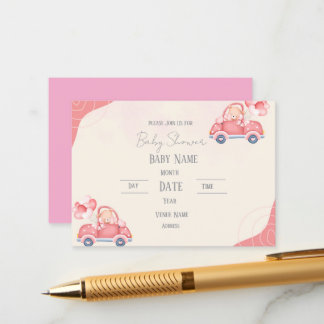 Elegant Floral Baby Shower Invitation Boy or Girl