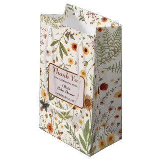 Elegant Floral Baby Shower Thank You Bag