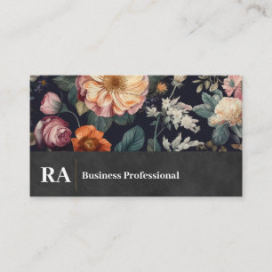 Elegant Floral Background Business Card