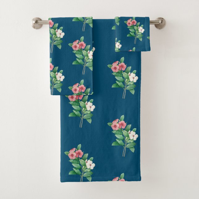 Elegant Floral Bath Towel Set (Insitu)
