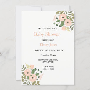 Elegant Floral Beautiful Baby Shower Invitation