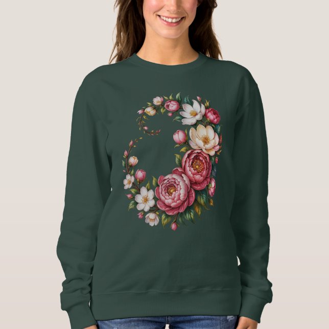Elegant Floral Beauty Sweatshirt (Front)