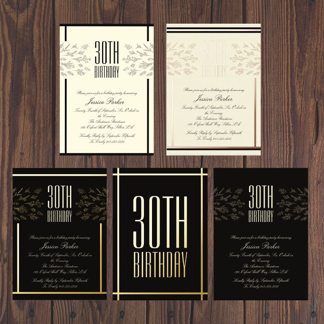 Elegant Floral Beige Minimal Birthday Invitation (Creator Uploaded)