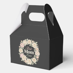Elegant Floral Best Mum Ever Wreath Favour Box