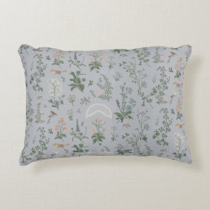 Elegant Floral Bird Pattern Decorative Cushion
