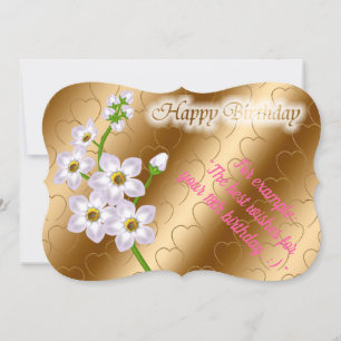 Elegant Floral Birthday Card