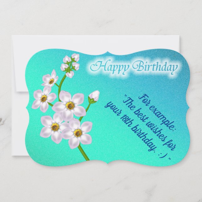 Elegant Floral Birthday Card (Front)