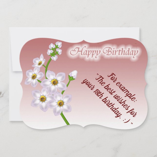 Elegant Floral Birthday Card (Front)
