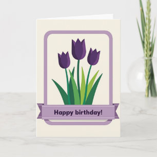 Elegant Floral Birthday Card