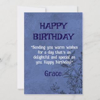 Elegant Floral Birthday Card
