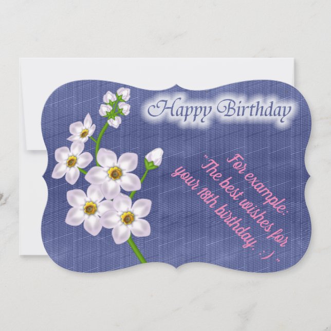 Elegant Floral Birthday Card (Front)