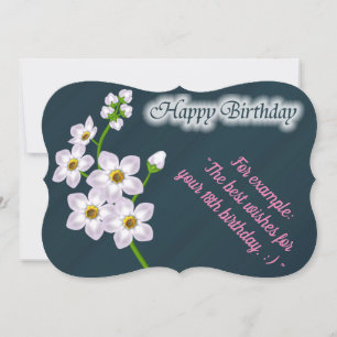 Elegant Floral Birthday Card