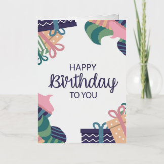 Elegant Floral Birthday Gift Greeting Card for her