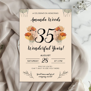Elegant Floral Birthday Invitation