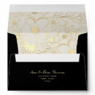 Elegant Floral Black Gold Wedding