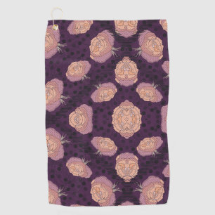 Elegant Floral Blanket – Cozy Botanical Throw Golf Towel