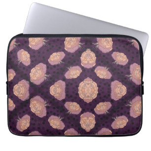 Elegant Floral Blanket – Cozy Botanical Throw Laptop Sleeve