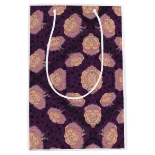 Elegant Floral Blanket – Cozy Botanical Throw Medium Gift Bag