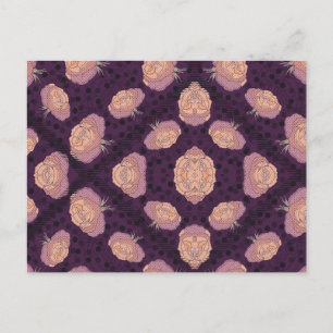 Elegant Floral Blanket – Cozy Botanical Throw Postcard