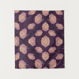 Elegant Floral Blanket – Cozy Botanical Throw  Tapestry