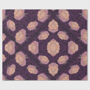 Elegant Floral Blanket – Cozy Botanical Throw  Wrapping Paper