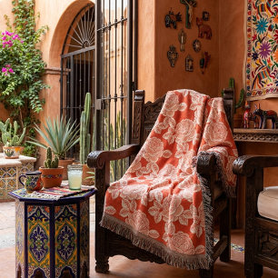 Elegant Floral Blanket with Vintage Charm