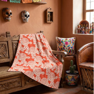 Elegant Floral Blanket with Vintage Charm